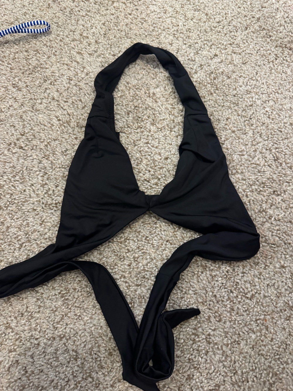 aerie Black Halter Bikini Top